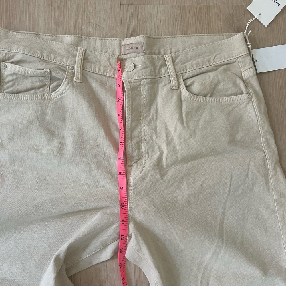 Mother The Ditcher Crop in Chalk Tapioca Size 32 - Picture 11 of 12